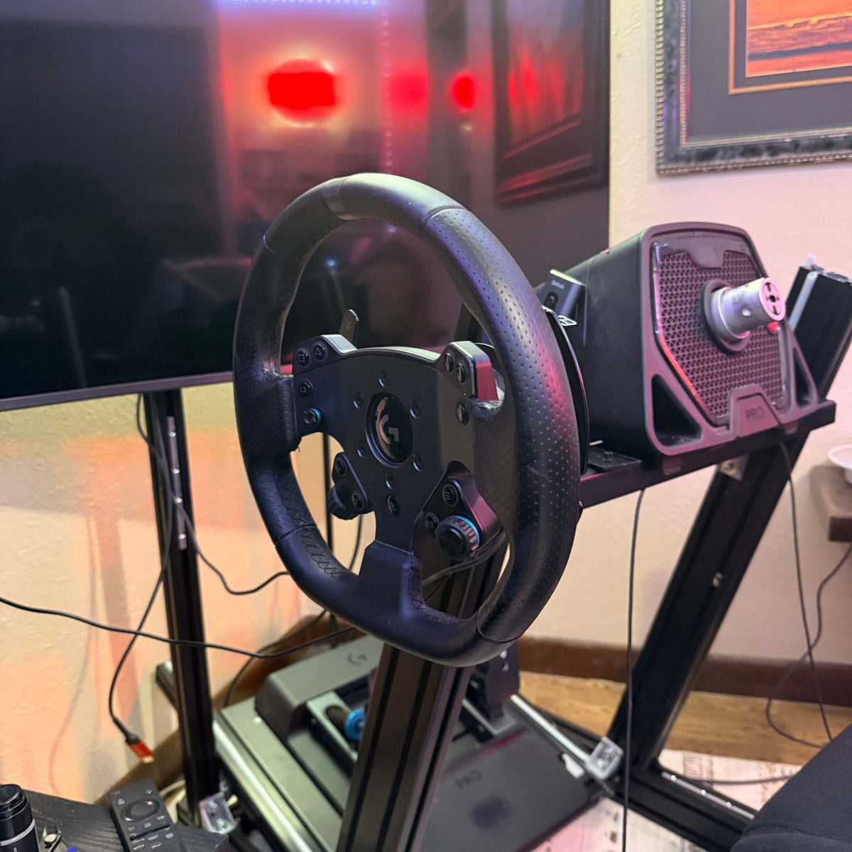 Quick Release Wall Wheel Mount for Logitech G pro and RS50 Direct Drive