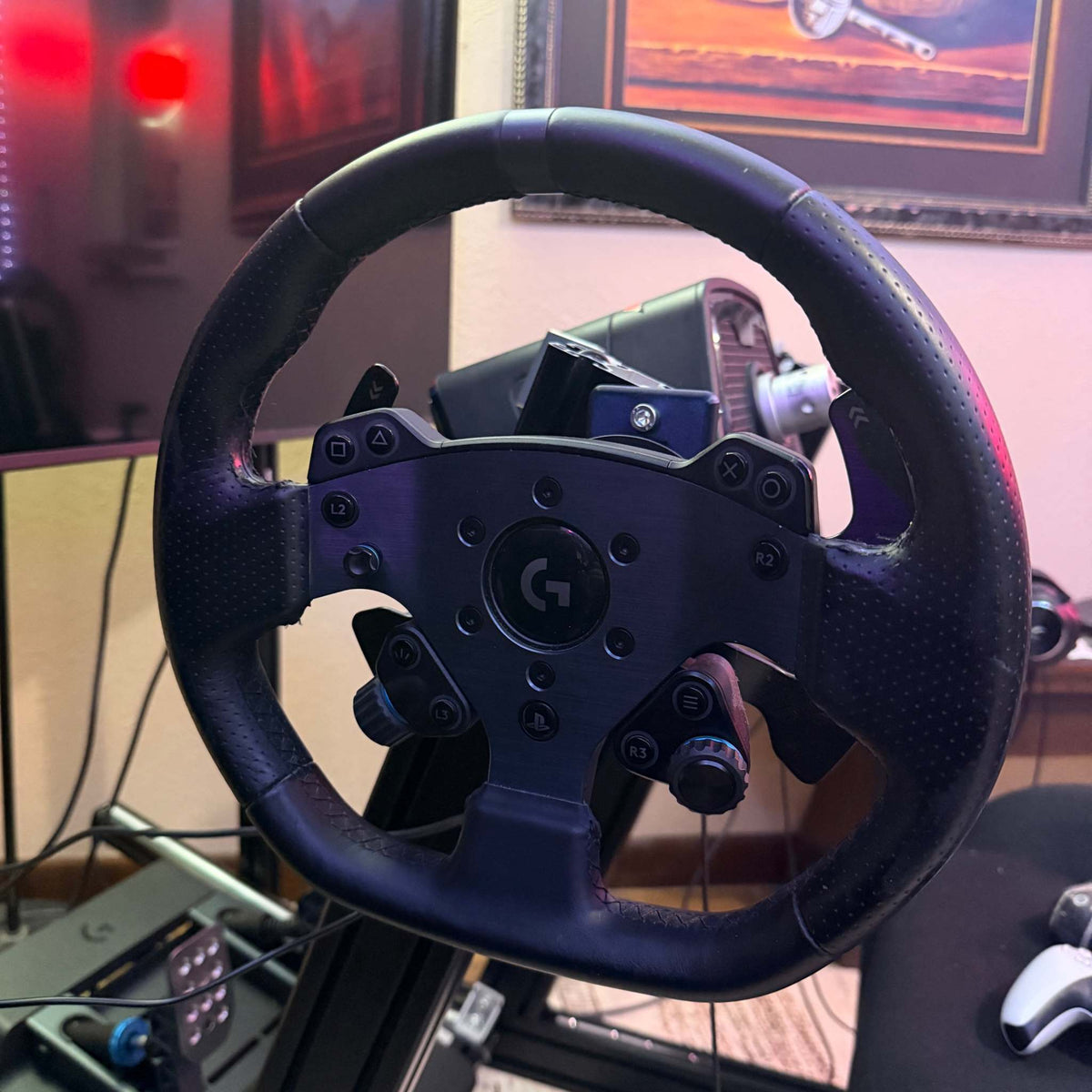 Quick Release Wall Wheel Mount for Logitech G pro and RS50 Direct Drive